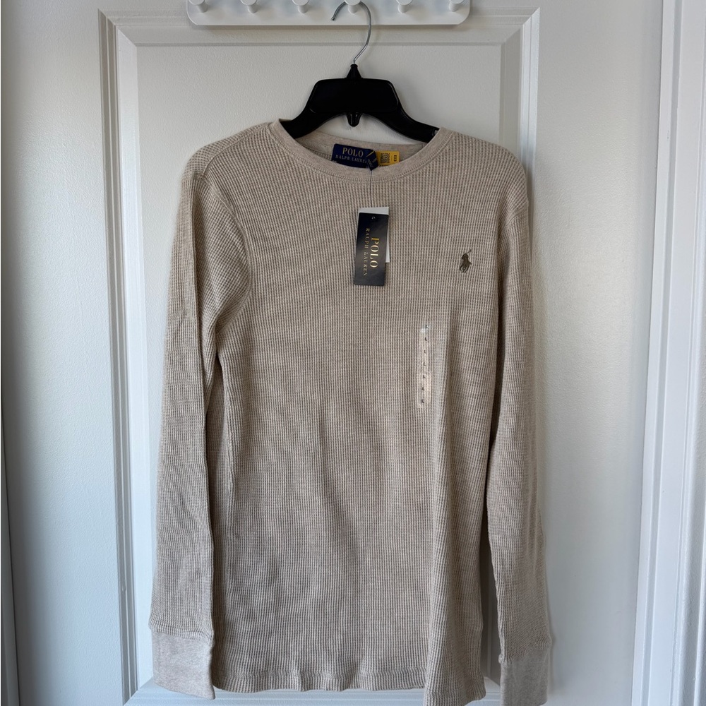 NWT Polo by Ralph Lauren Men's Beige Long Sleeve Shirt Size L